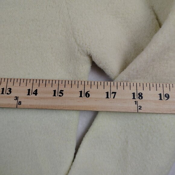 Zara Sweater Womens Medium Yellow/Cream Pullover V Neck Cozy - Picture 8 of 8